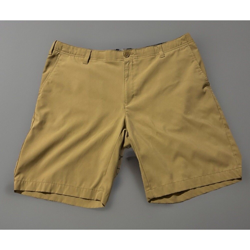 BCG‎ Men's Golf Athletic Shorts Size 40W Khaki Tan Stretch Performance 9" Inseam